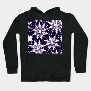 Watercolor Christmas Winter Snowflakes Hoodie